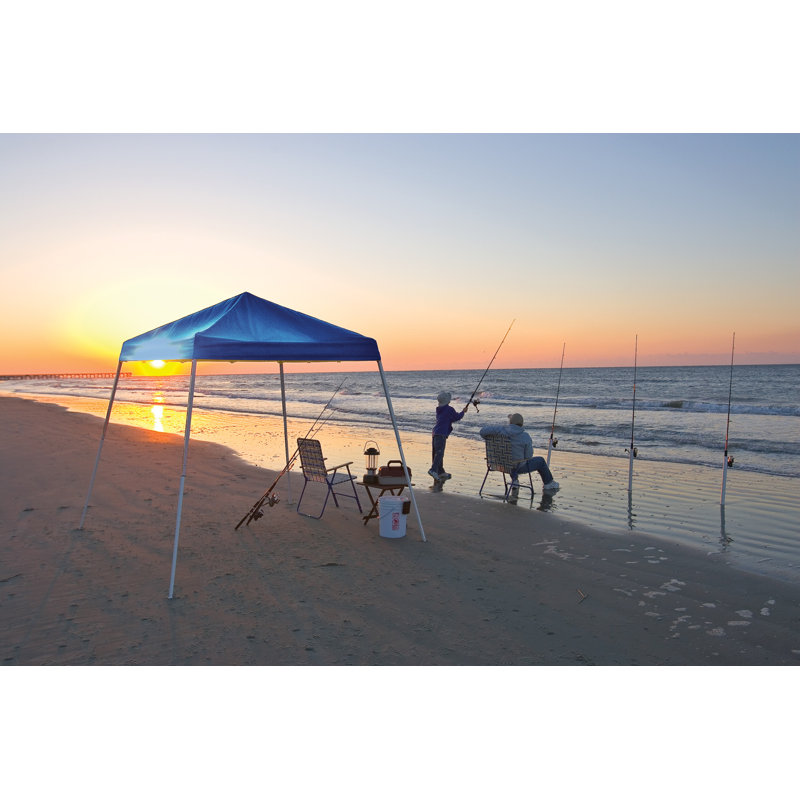 9 Ft Blue Polyester Steel Frame Pop-Up Canopy