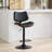 Ergonomic Counter Chairs With Black Leather Upholstery And Walnut Frame Mid Century Modern Pub 360 Swivel-165782852