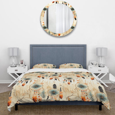 Desert Dreamcatchers Boho Pattern II Floral Duvet Cover