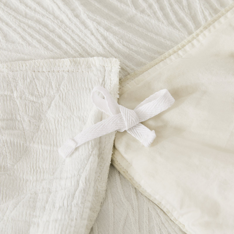 Capstone Whisper Cotton Duvet Cover Cream 3 Piece Set King, King Duvet Cover + 2 King Shams