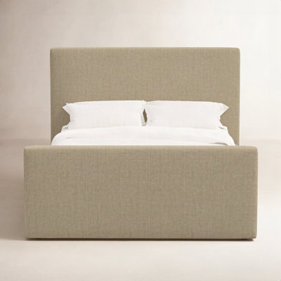 Linen Upholstered Platform Bed