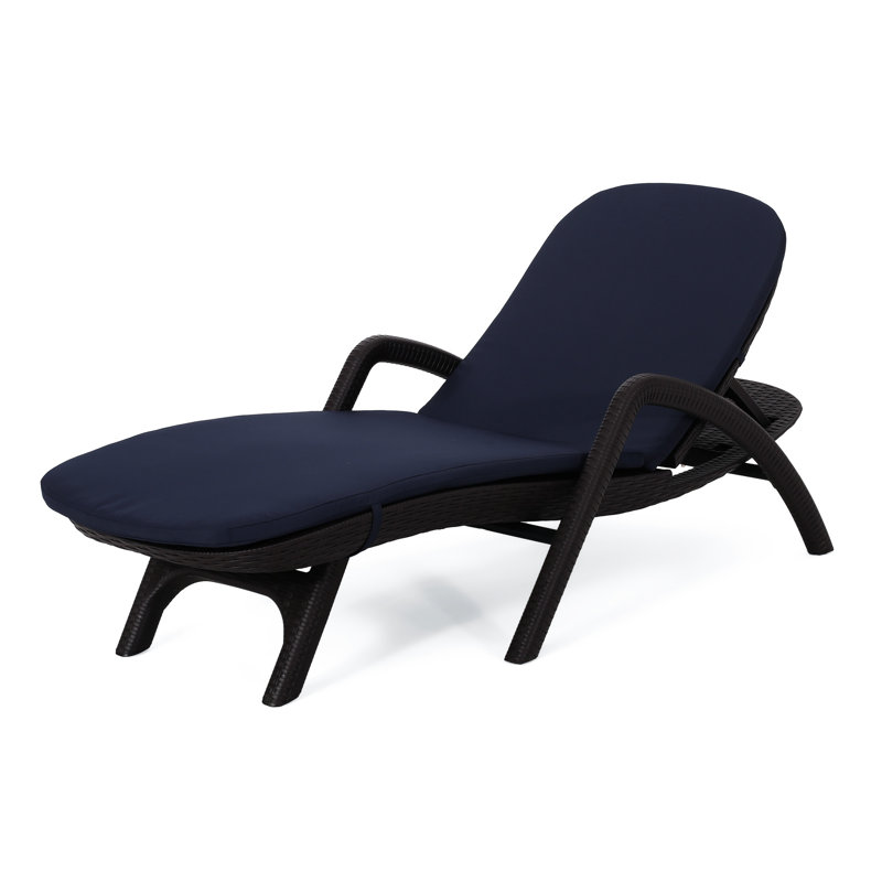 Chaise longue brun foncé avec coussin de soutien - 58,93 lb. Poids du coussin en polypropylène