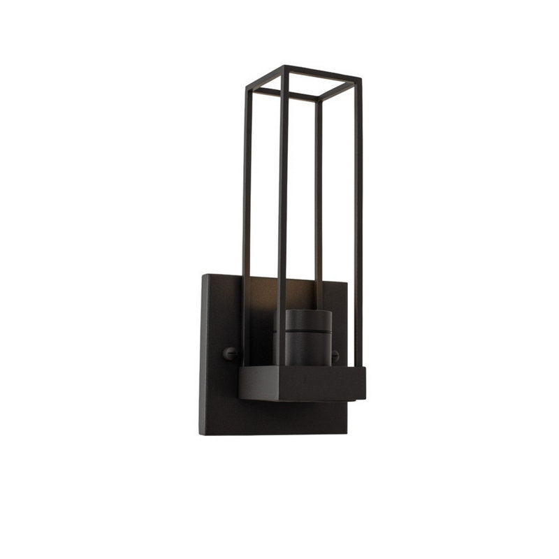 1 LT Matte Black Outdoor Wall Sconce Kalco
