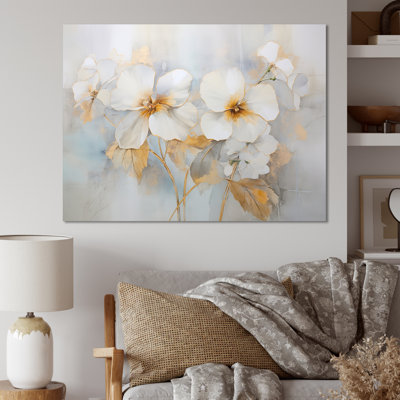 Minimalisme Pansy Radiance Bouquet sur toile