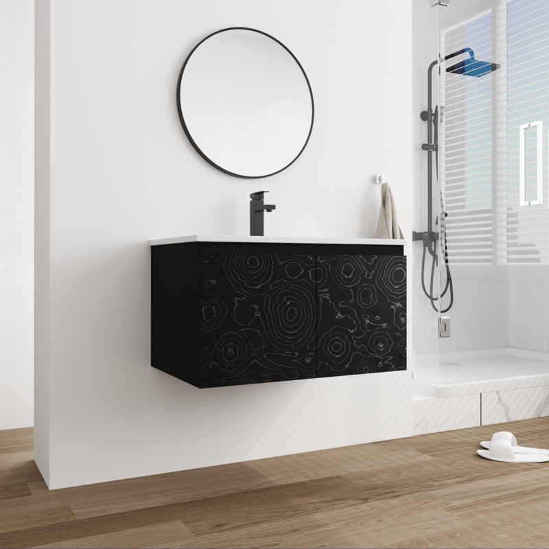 Meuble-lavabo simple 30 po avec comptoir en céramique