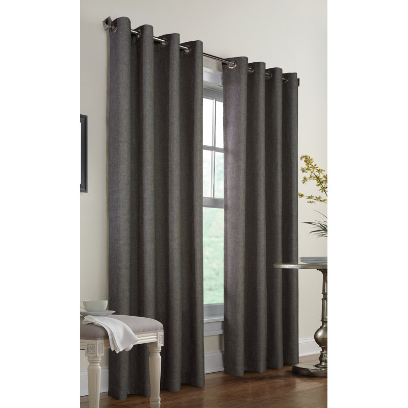 Room Darkening Curtain Single Panel, Black, 54" W x 84" L