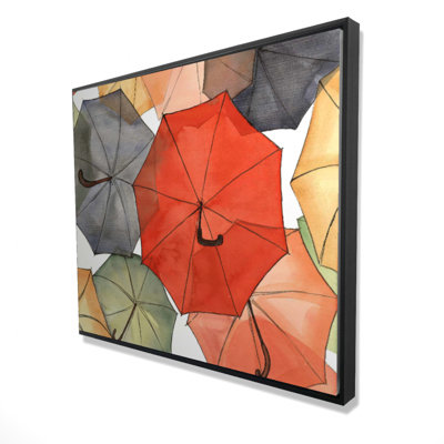 The Umbrellas Of Petit Champlain Print On Canvas
