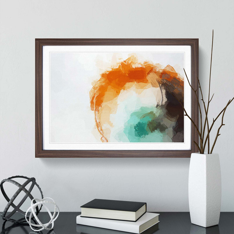 Love of Yesterday in Abstract - Picture Frame Graphic Art Print, Walnut, 35cm H x 50cm W x 2cm D