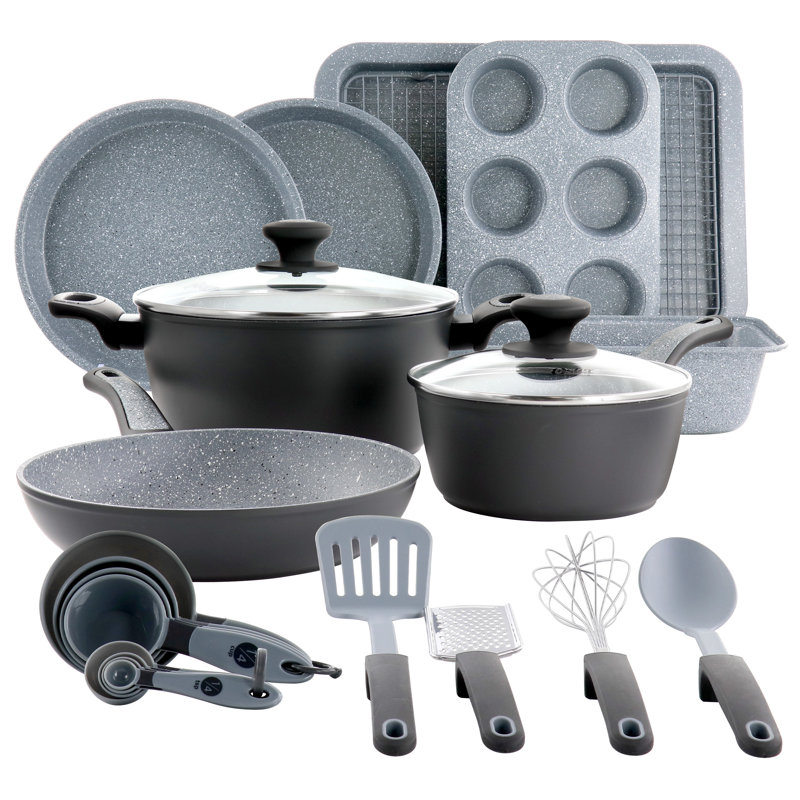 Batterie de cuisine antiadhésive 23 pièces