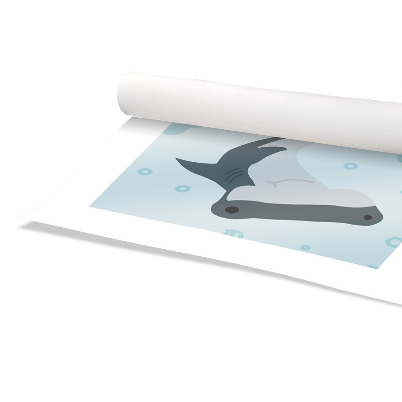 Impression sur papier Happy Hammerhead, H 16 po x l 16 po x P 1 po, Papier