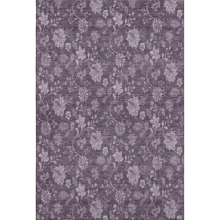 Premium Machine Washable Prisco Plum Rug
