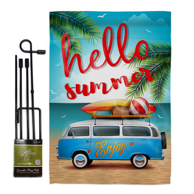Double Sided 18.5'' H x 13'' W Polyester Flag Set