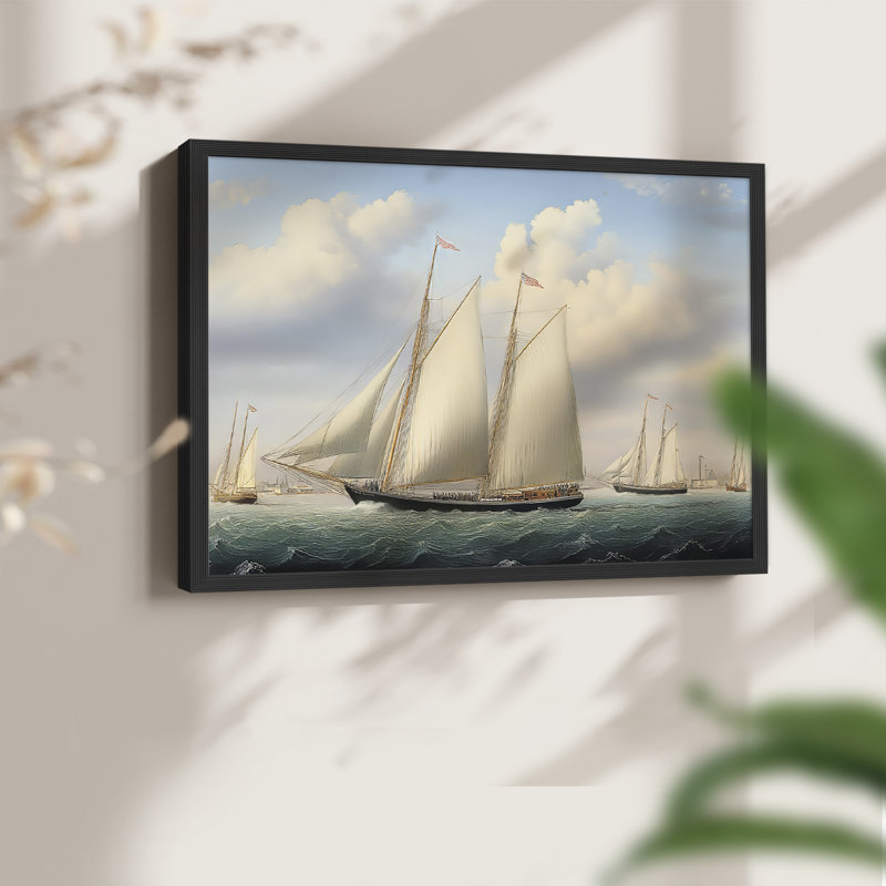 Série nautique - CXVI - Impression encadrée - Restickable, H 11 po x l 14 po, Noir