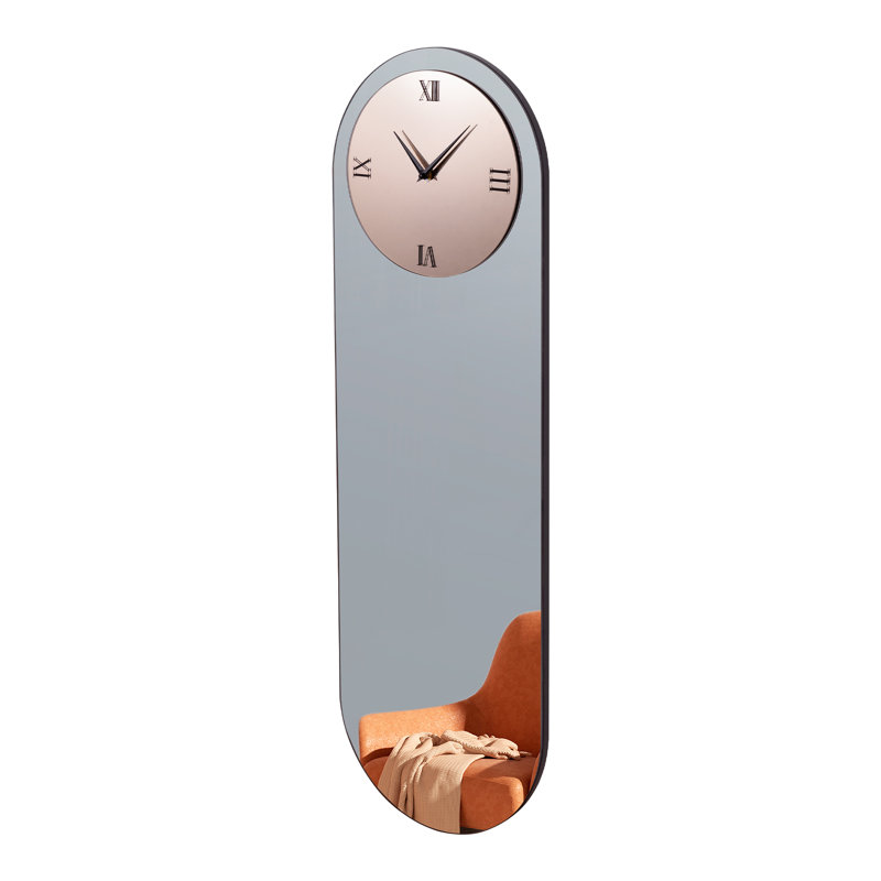 Glass Mirrored Wall Clock