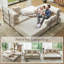 Canapé-lit modulaire convertible en forme de L, canapé modulaire avec tissu adapté aux animaux de compagnie, mousse à haute densité à 4 couches, canapé-lit moderne pour le salon, blanc-131091696