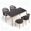 Ensemble repas extérieur pour 4 personnes avec coussins 4 personnes