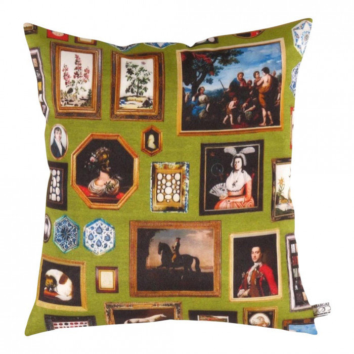Coussin turc 24 po, Or / noir / bleu / blanc / rouge