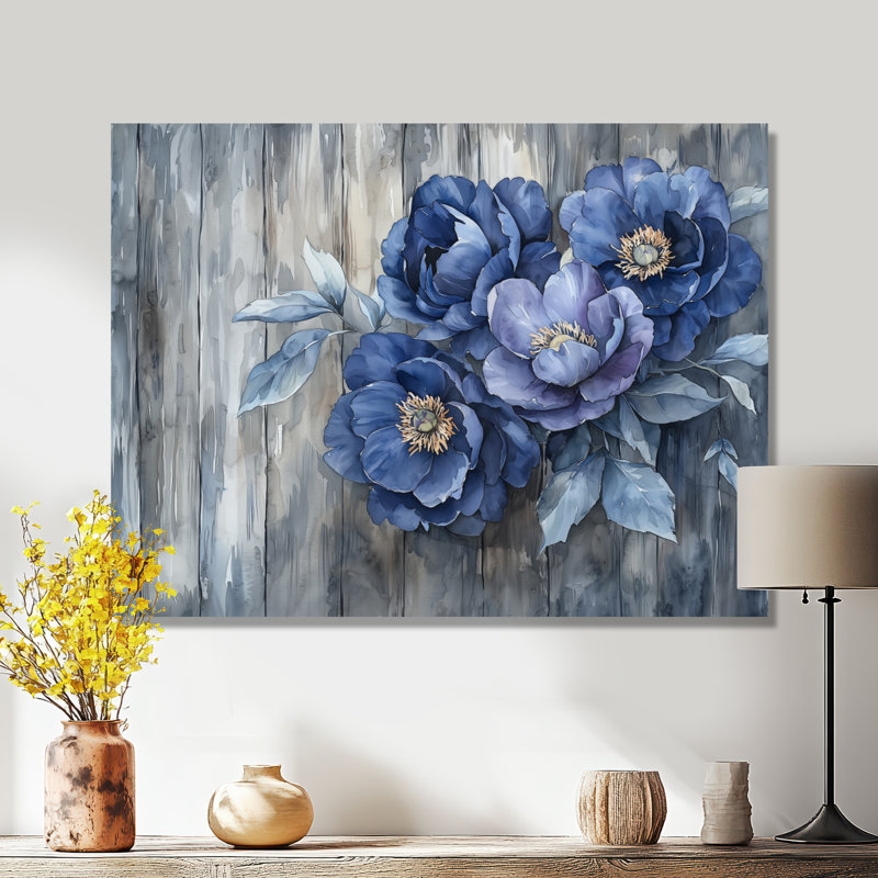 Myriam - pivoines, impression sur métal, H 12 po x l 20 po