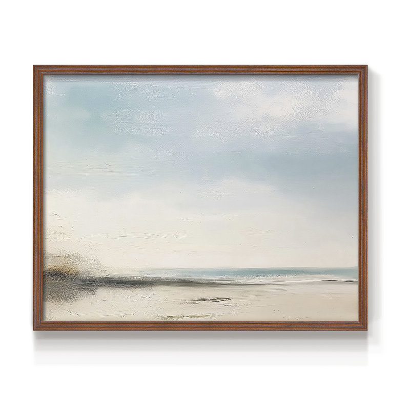 Abstrait, série CXVI, reproduction encadrée, Noyer, H 11 po x l 14 po