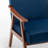 Mid-Century Modern Accent Chair With Solid Wood Frame, Extra-Thick Backrest, And Velvet Upholstery For Living Room And Bedroom Comfort-156869366