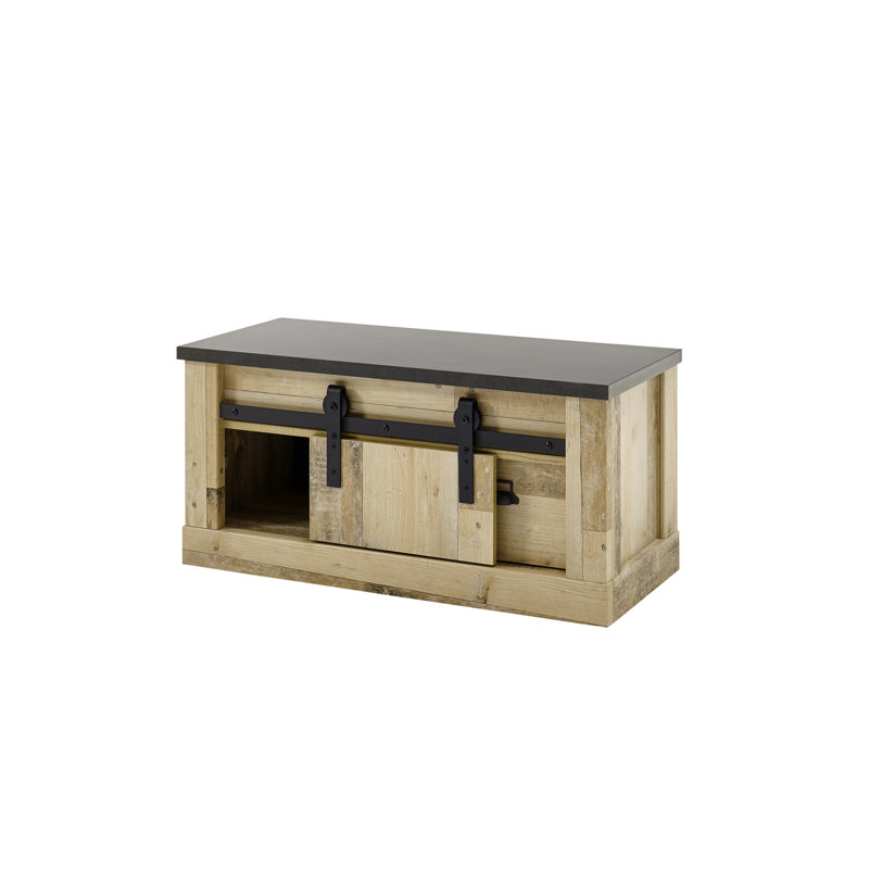 Jackeline Bench with Storage Space, Brown/Anthracite