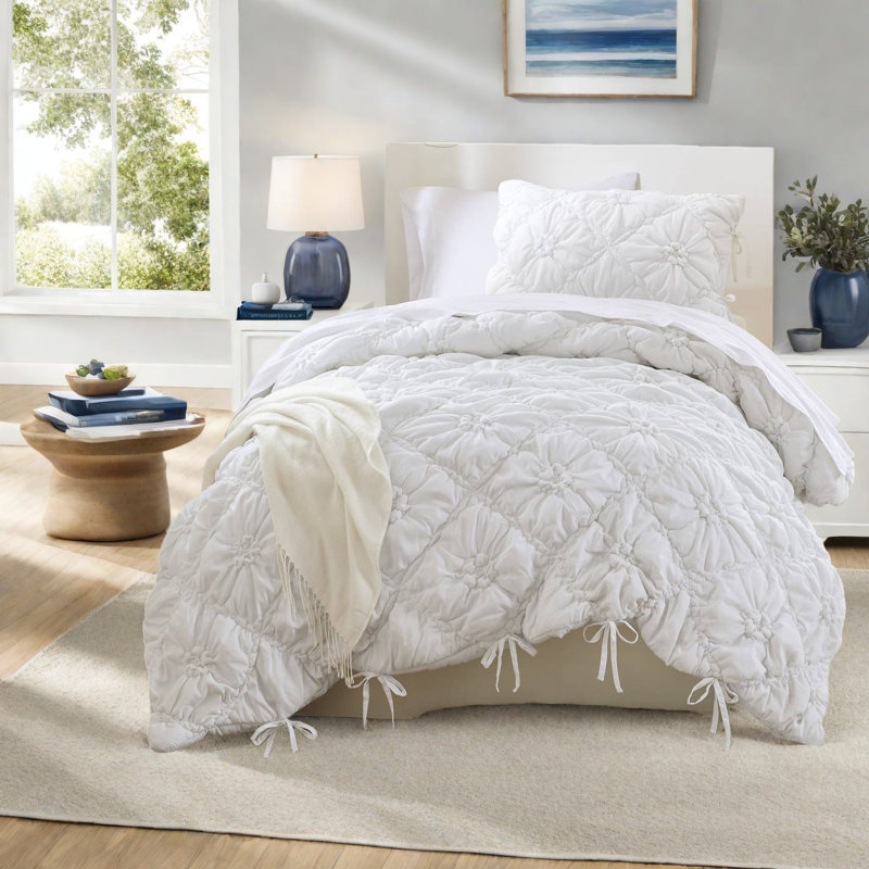 Ensembles de literie en microfibre confortables, motif floral chic pour la maison