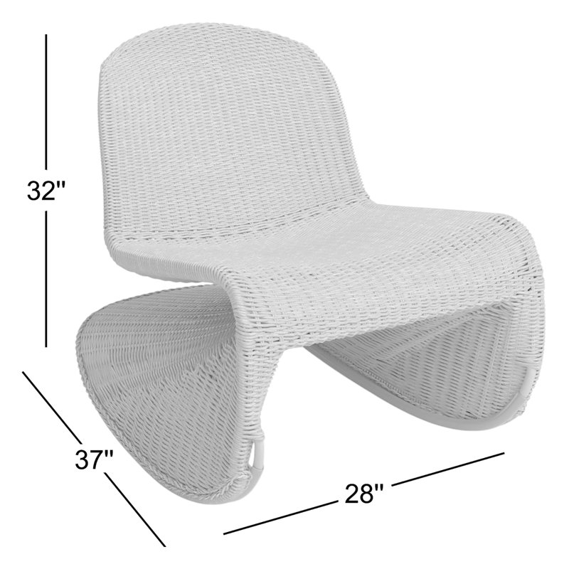 Portia Outdoor Lounge Chair, Vintage White