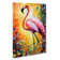 Flamingo Portrait No.2 - Wrapped Canvas Painting