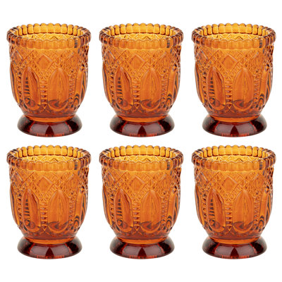 Ensemble de porte-votives de table en verre 6 pièces