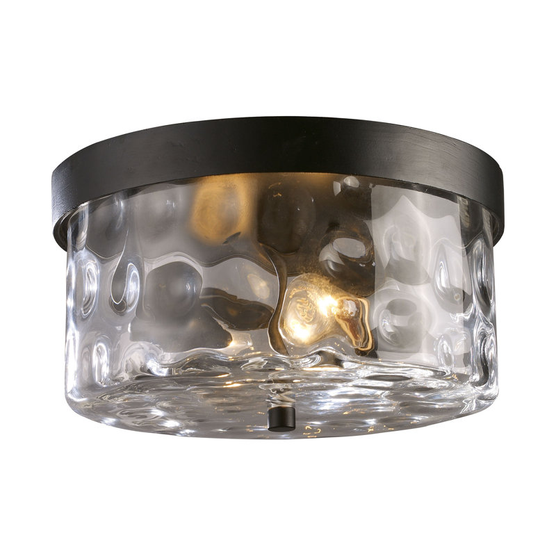 Plafonnier encastré d'extérieur 2 lumières Grand Aisle - bronze noisette 11 po