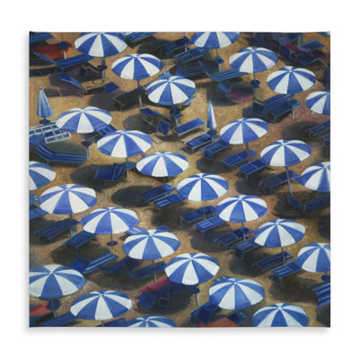 American Coastal Beach Umbrellas Tablecloth - Indoor/Outdoor