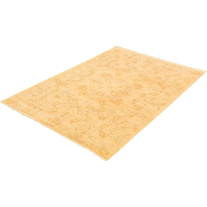Tapis unique en laine noué à la main Oushak de style nouvel âge de 18 pi et de 6 pi 1 po x 8 pi 11 po beige