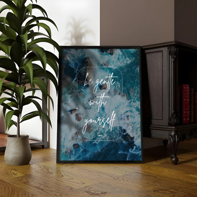 Z Studio Motivation Be Gentle Wall Art, citation inspirante, impression d'encouragement
