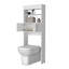 Armoire de rangement au-dessus de la toilette avec tablettes intégrées