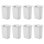 Corbeille à déchets avec verrou en titane 13 gallons Sterilite TouchTop, blanc (paquet de 8)