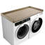 Comptoir de laveuse-sécheuse avec rails de bordure Kaboon, 27,5 po x 54 po, rangement pour salle de lavage-111705072