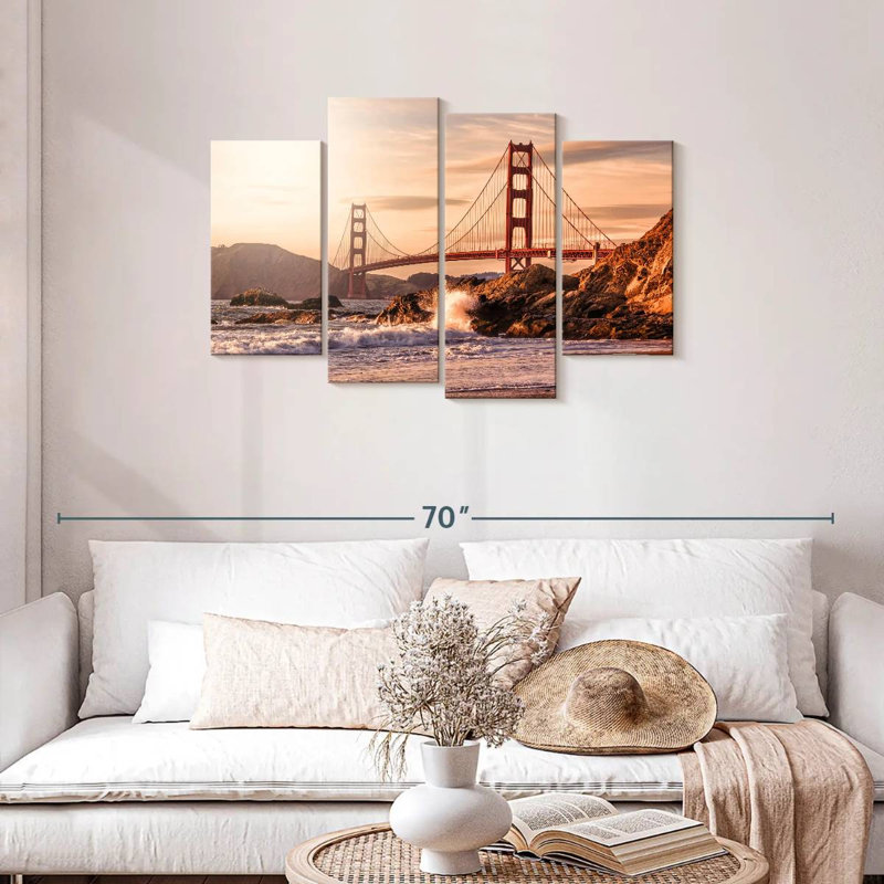 Lilie Sunlit Golden Gate Bridge, H 27 po x l 43 po