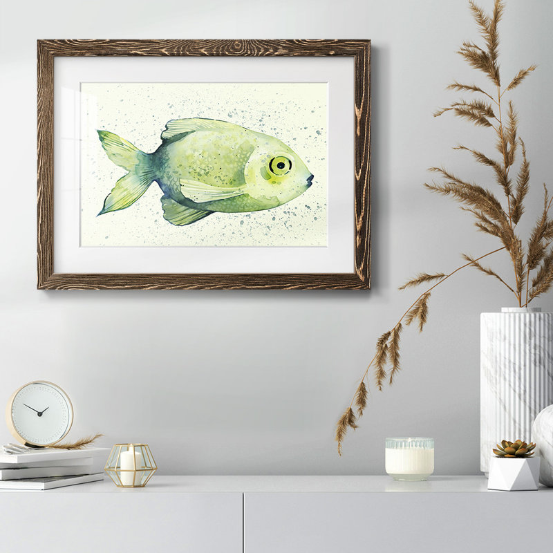 " Speckled Freshwater Fish II ", Walnut, 18" H x 26" W x 1.5" D