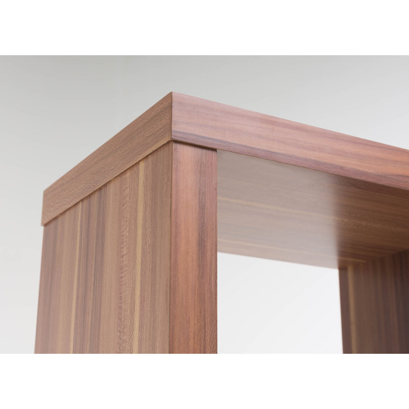 183cm H Cube Bookcase, 183cm H x 87cm W x 29cm D, Walnut