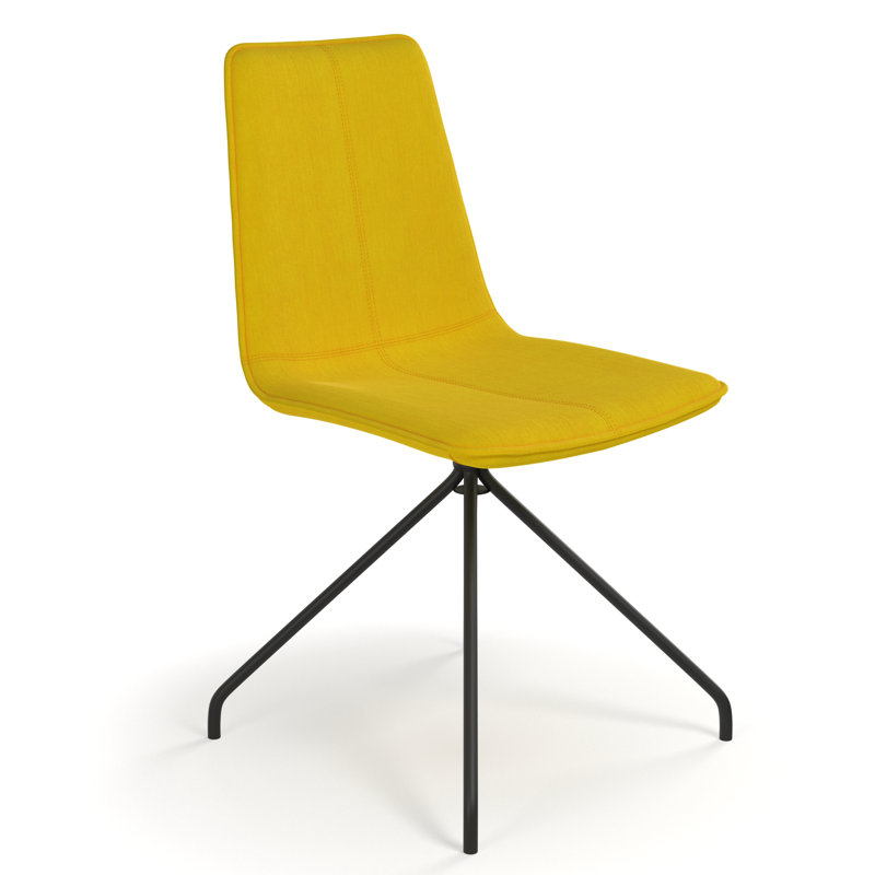 Chaise d'appoint rembourrée et revêtue de velours, Doré