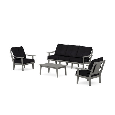 Prairie 4 Piece Sofa Seating Group with Cushions