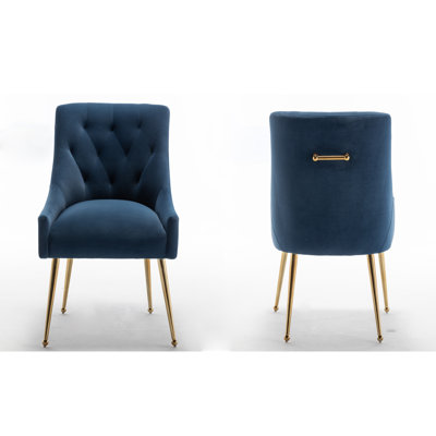 Baudel 19.6'' H Tufted Velvet Upholstered Side Chair