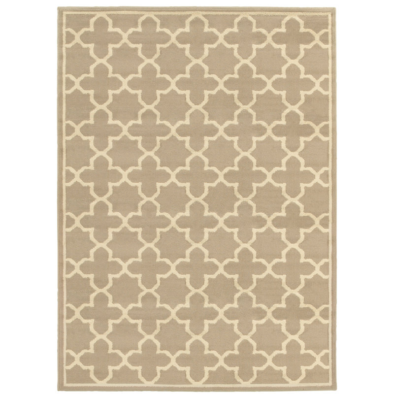 Tapis brun clair / beige Aldan, Rectangle 9 pi 10 po x 12 pi 10 po