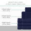 Ensemble de serviettes 12 pièces Willow - 100% coton peigné, qualité supérieure 630 g / m², bleu marine, ultra-doux et très absorbant (ensemble de 4 serviettes de bain, 4 essuie-mains, 4 serviettes de toilette)-2017716998-2017717023