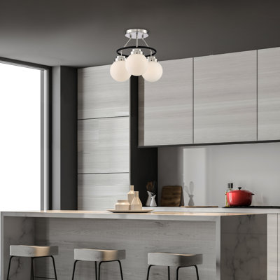 Kline 3 - Light Dimmable Globe Chandelier