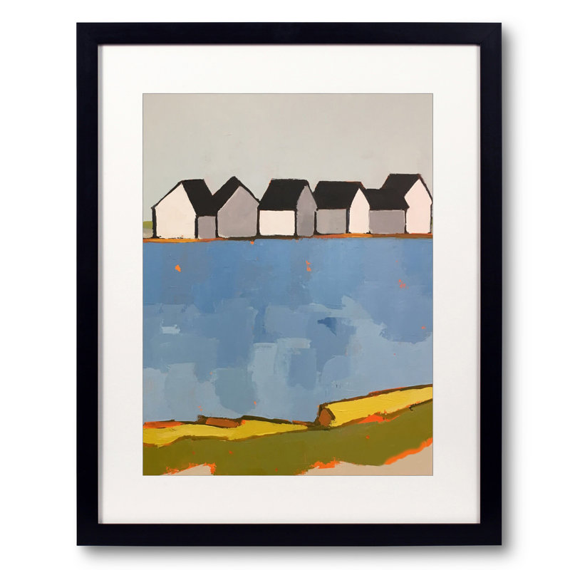 White Cottages Print by Phyllis Adams