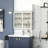 Rielley 27.56" Glass Doors Modern Two-Door Wall Cabinet With Featuring Three-Tier Storage-2007383795