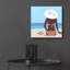 Art mural en verre épique «Ocean Gaze 2» par Annie Warren, 12 po x 12 po