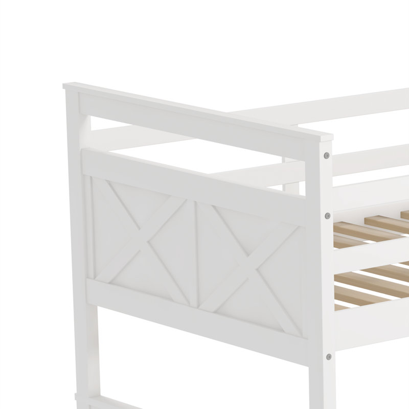 Zula Kids Twin Over Full Bunk Bed, White