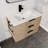Jexby 30" Single Wall Mounted Bathroom Vanity with White Resin Sink Top-1669459897